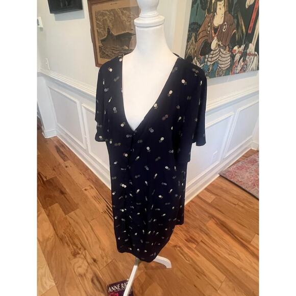 HINT OF BLUSH BUTTON UP PINEAPPLE SHIRTDRESS PLUS SIZE WOMENS SIZE 2X - Picture 3 of 8